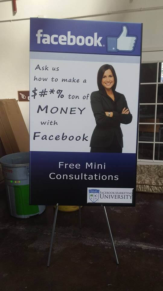 Billy Gene's Facebook Marketing University Poster